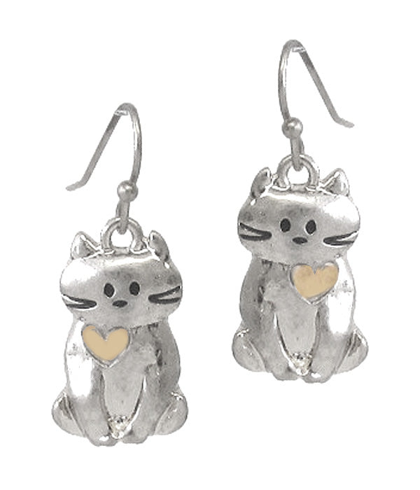 PET LOVERS THEME EARRING - CAT