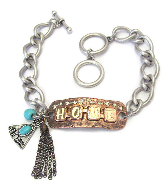 INSPIRATION MESSAGE TOGGLE BRACELET - HOME