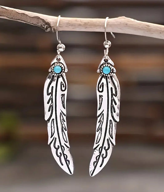 BOHEMIAN FEATHER EARRING