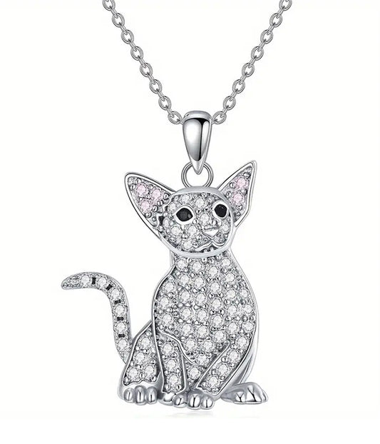 PET LOVERS THEME CAT NECKLACE - SHORTHAIR CAT