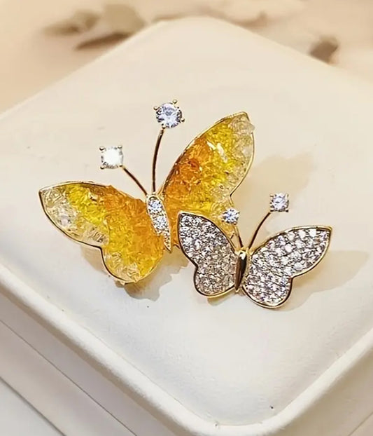 DOUBLE BUTTERFLY BROOCH