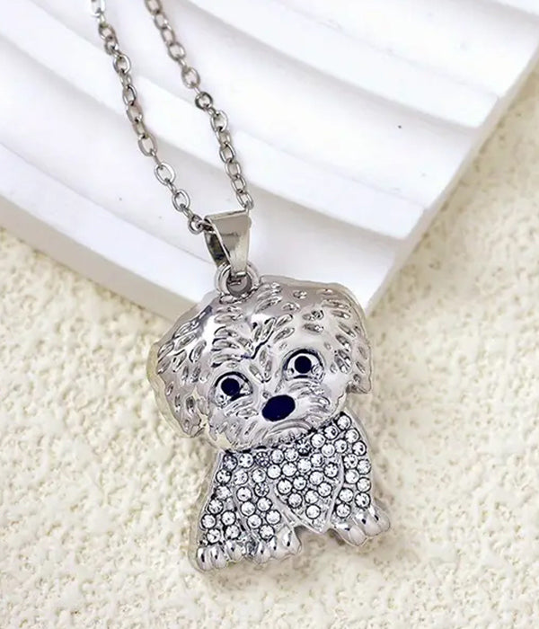 PET LOVERS THEME DOG NECKLACE - MALTESE