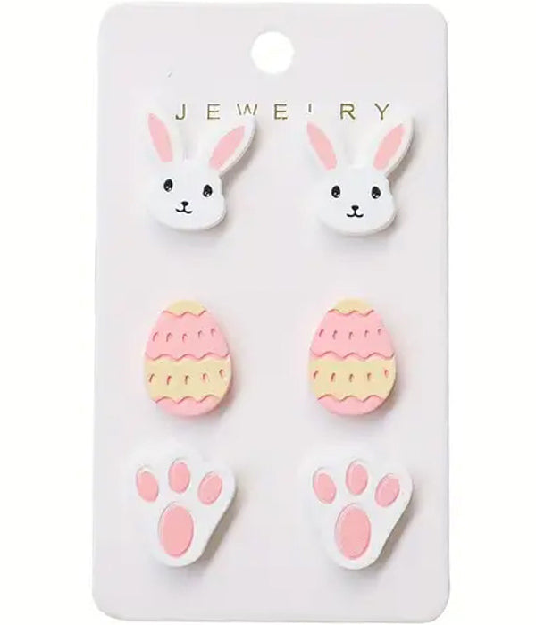 EASTER THEME 3 PAIR EARRING SET