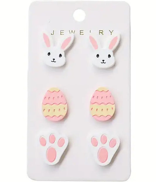 EASTER THEME 3 PAIR EARRING SET