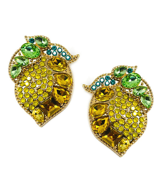 CRYSTAL LEMON EARRING