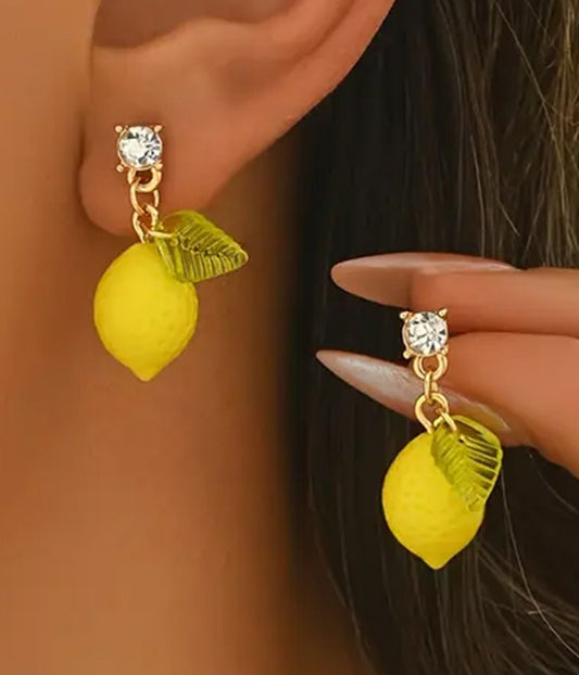 ACRYLIC LEMON EARRING