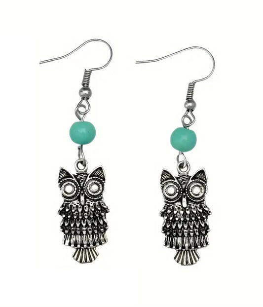 VINTAGE OWL EARRING