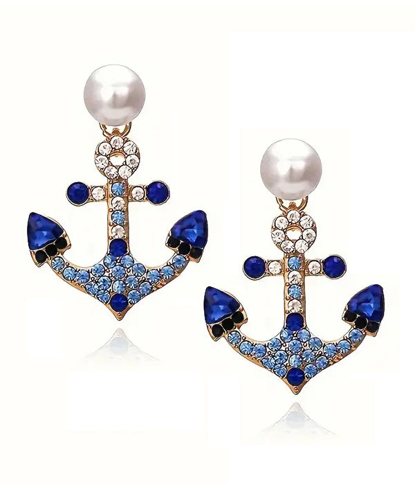 NAUTICAL THEME ANCHOR EARRING