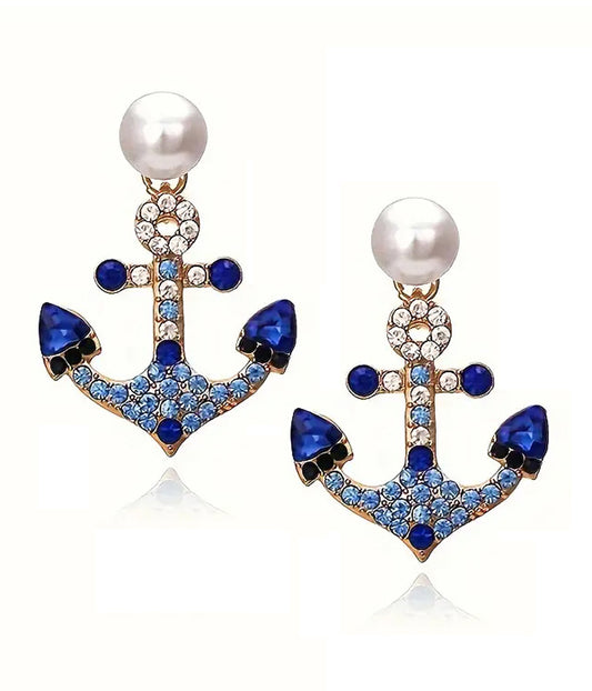 NAUTICAL THEME ANCHOR EARRING