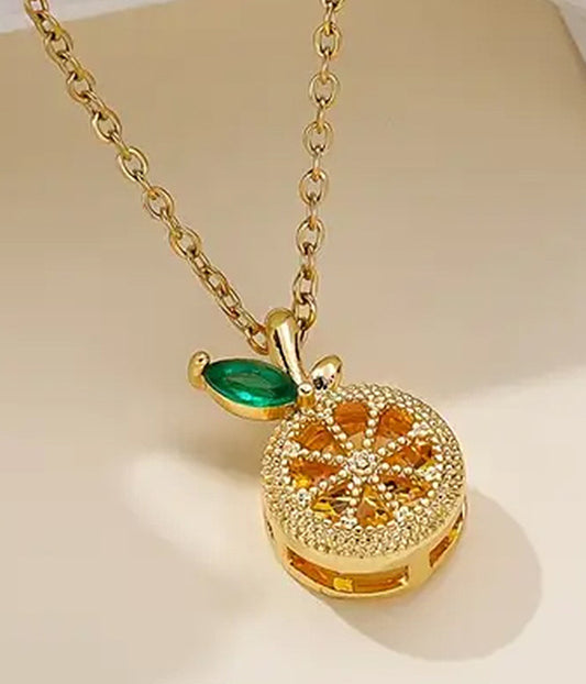 FRUIT THEME NECKLACE - ORANGE