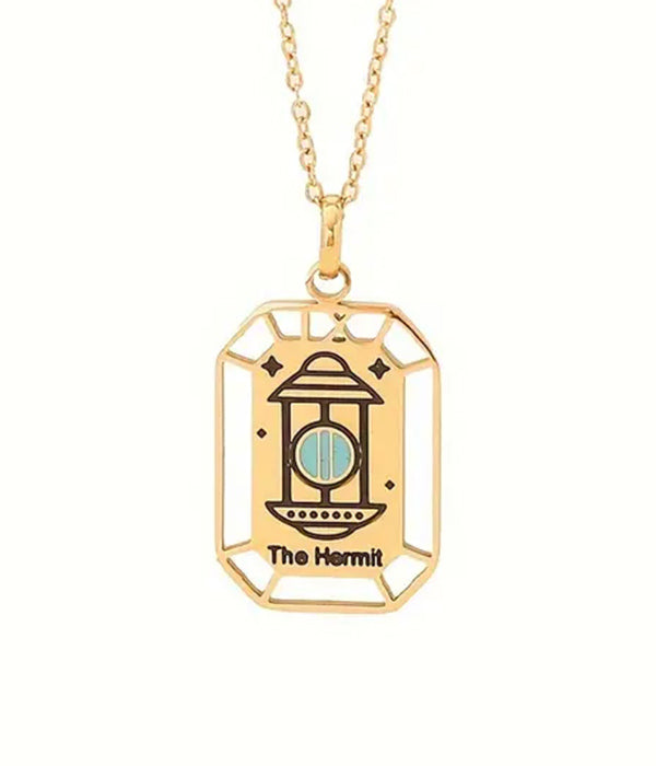 TAROT CARD PENDANT NECKLACE - HERMIT