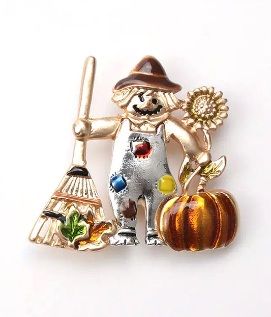 THANKSGIVING THEME BROOCH - PUMPKIN