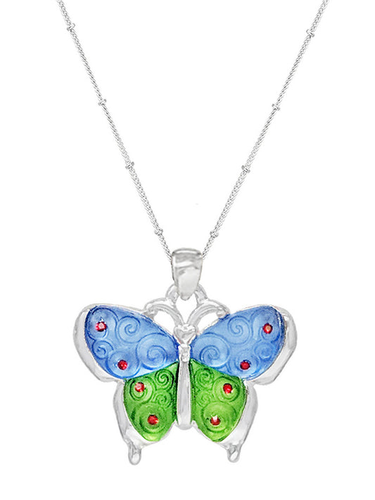 ACRYLIC BUTTERFLY NECKLACE