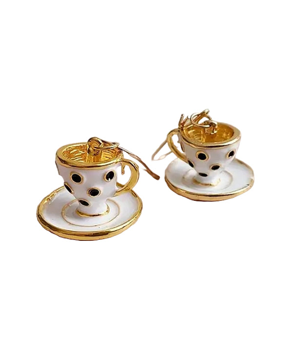 3D EPOXY TEA CUP EARRING