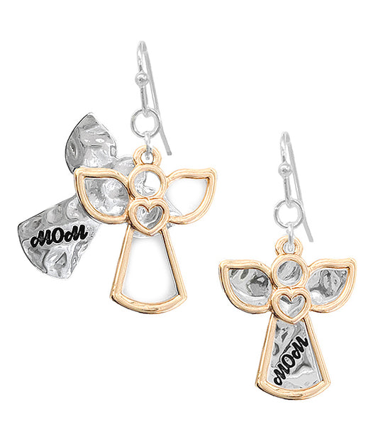 RELIGIOUS INSPIRATION GUARDIAN ANGEL EARRING - MOM