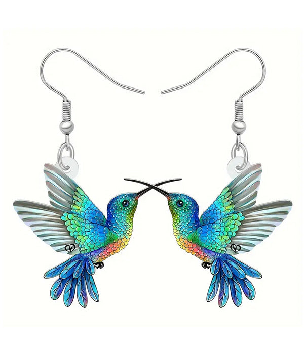 ACRYLIC HUMMINGBIRD EARRING