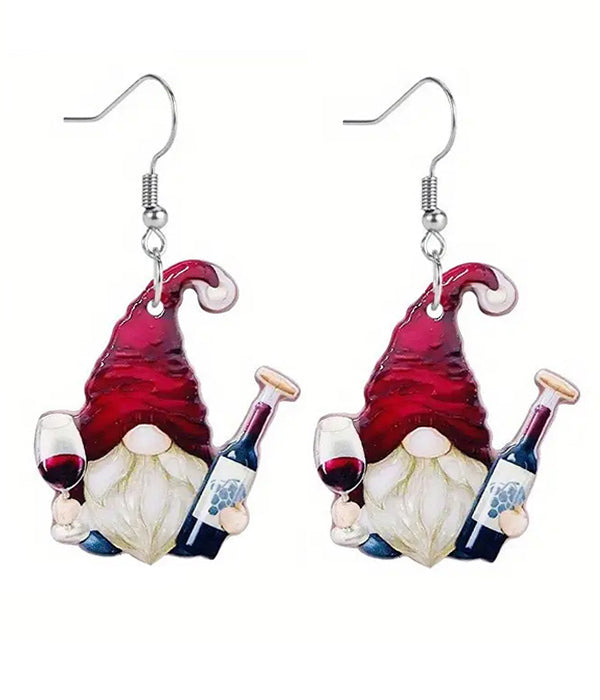 WINERY THEME ACRYLIC EARRING - GNOME