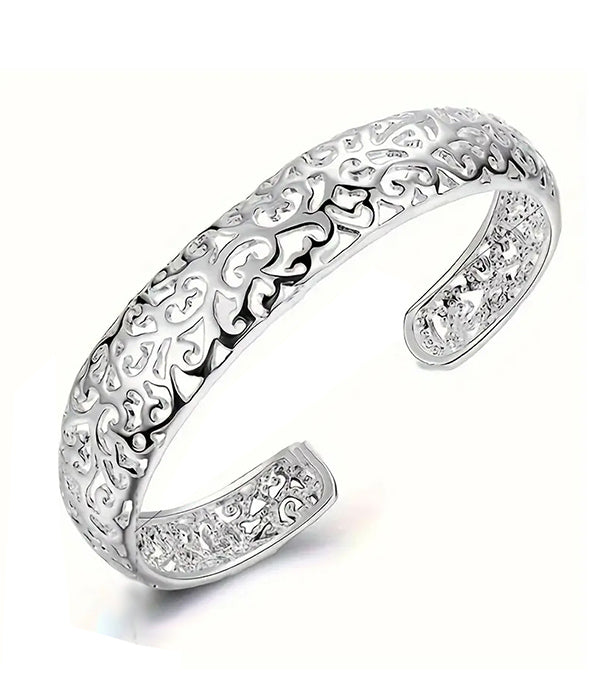 METAL FILIGREE BANGLE BRACELET