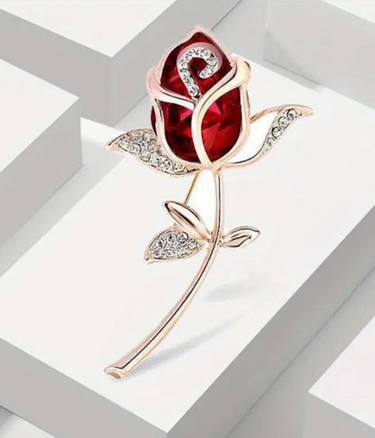 ROSE FLOWER BROOCH