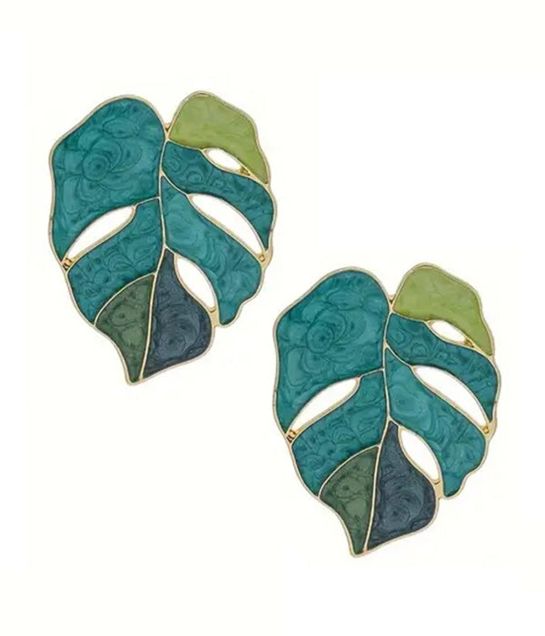 GIANT LEAF EARRING