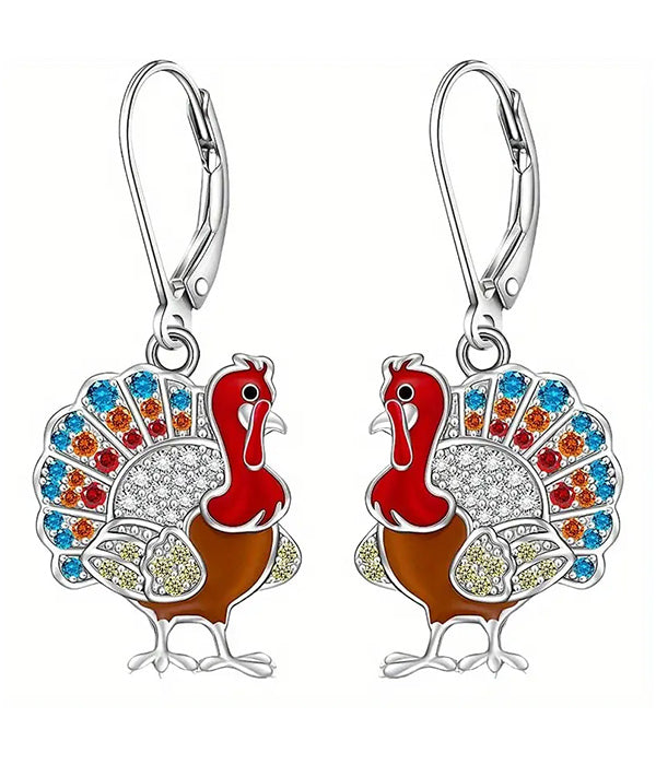 THANKSGIVING THEME TURKEY EARRING