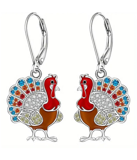 THANKSGIVING THEME TURKEY EARRING