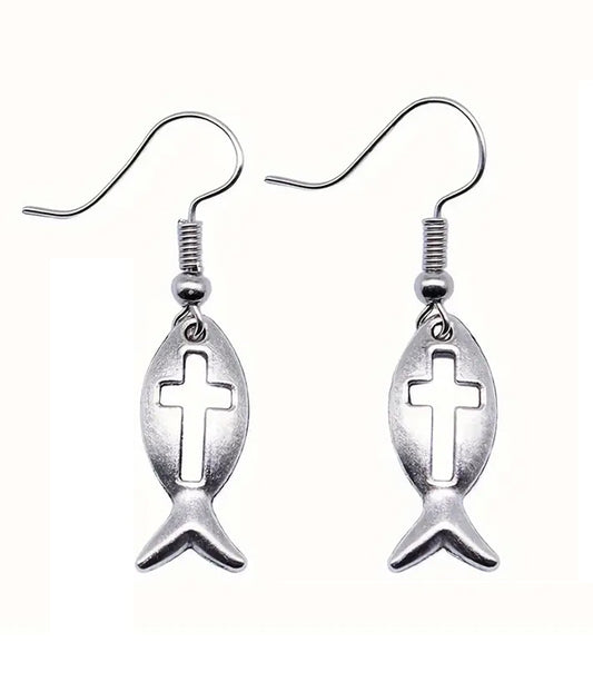 RELIGIOUS THEME CHRISTIAN FISH EARRING