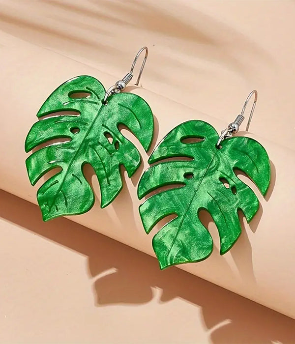 GIANT LEAF EARRING