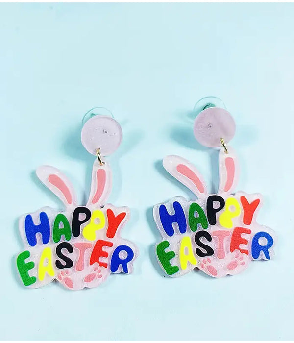 EASTER THEME ACRYLIC EARRING - RABBIT