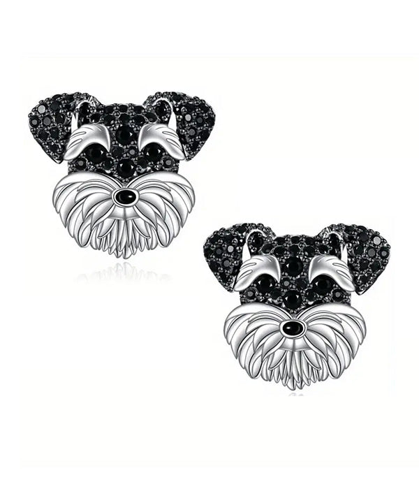 PET LOVERS THEME DOG EARRING - SCHNAUZER