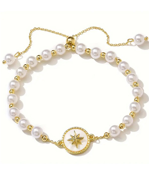 PEARL CHAIN PULLTIE BRACELET