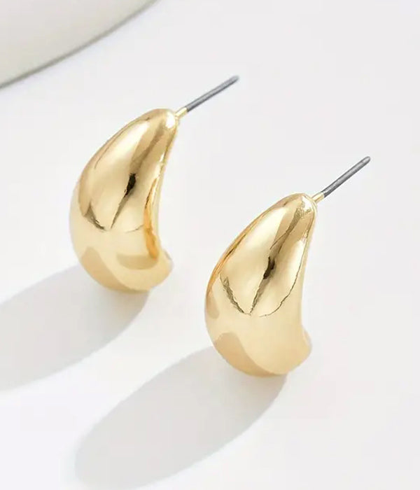 PUFFY TEARDROP EARRING