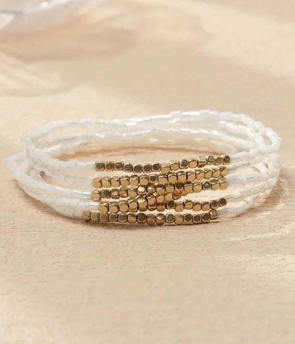 MULT SEEDBEAD 6 STRETCH BRACELET SET