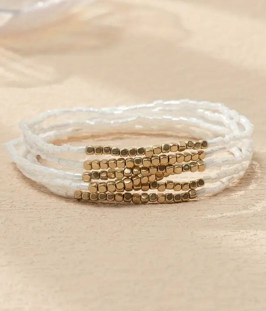 MULT SEEDBEAD 6 STRETCH BRACELET SET