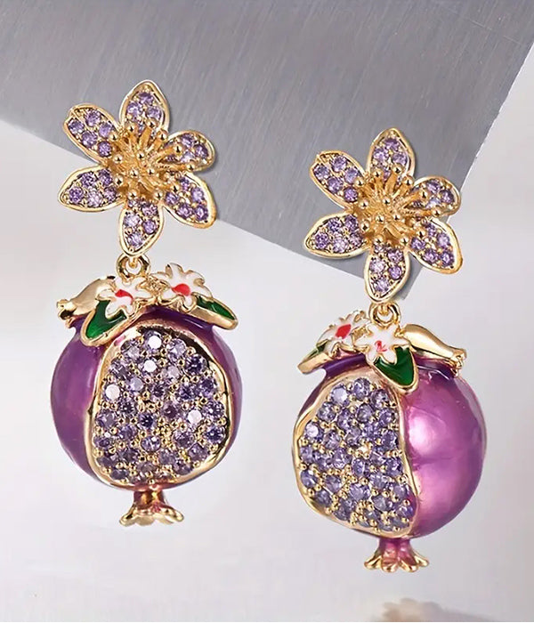 FRUIT THEME EARRING - POMEGRANATE