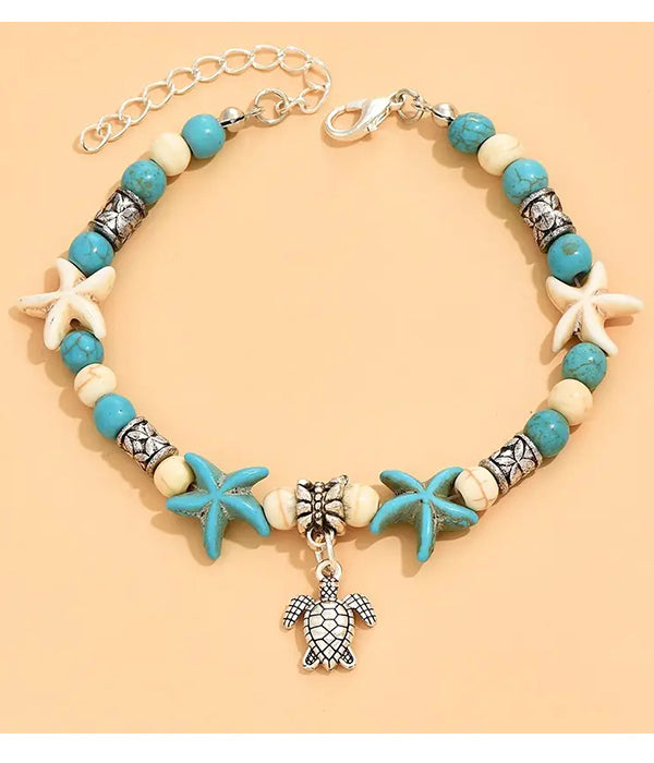 SEALIFE THEME BRACELET - TURTLE STARFISH