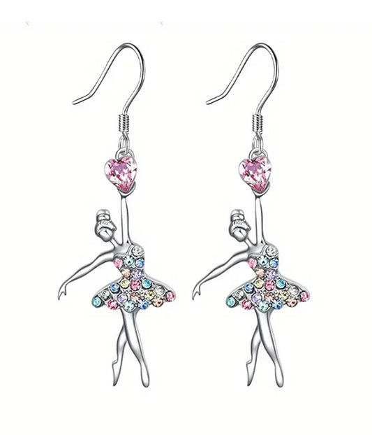 RHINESTONE BALLERINA EARRING