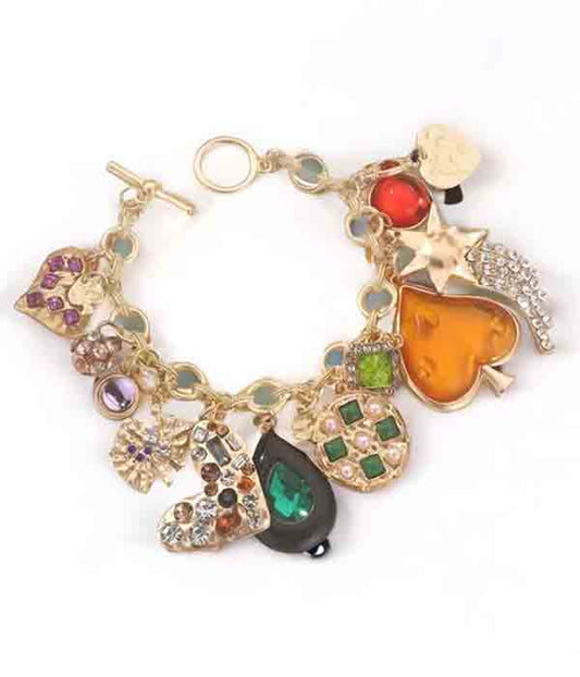 MULTI CHARM TOGGLE BRACELET