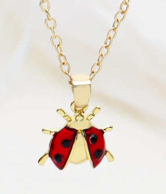 LADYBUG PENDANT NECKLACE