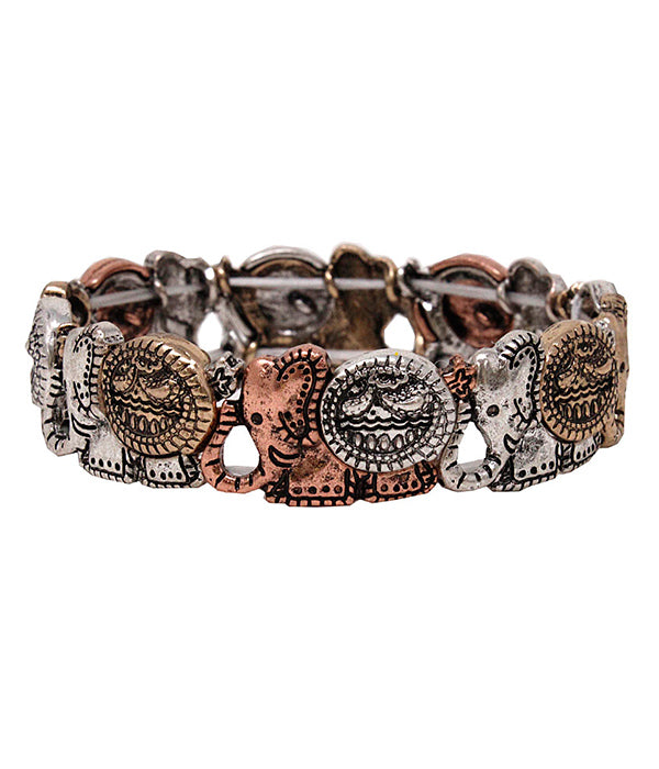 LUCKY THEME ELEPHANT STRETCH BRACELET