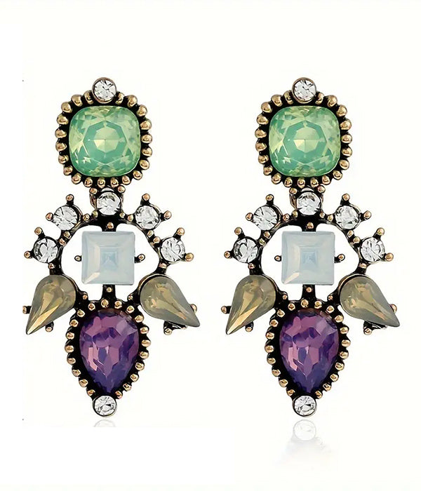 VINTAGE MIX STONE EARRING