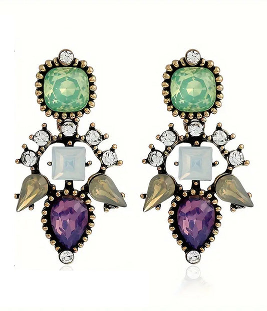 VINTAGE MIX STONE EARRING