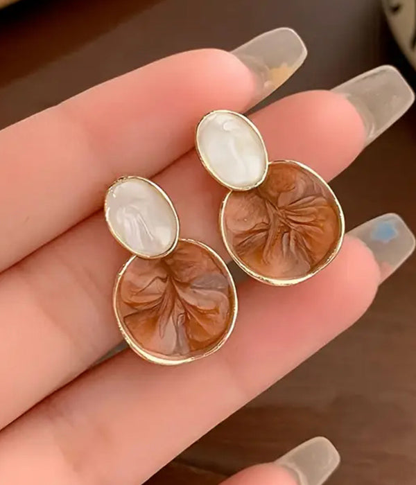 OIL PAINT INSPIRATION DISC EARRING