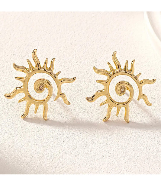 SUNBURST STUD EARRING