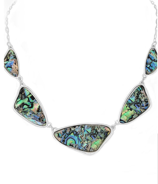 MULTI ABALONE LINK NECKLACE