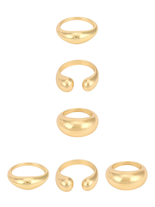 MULTI SIZE TEARDROP 3 RING SET