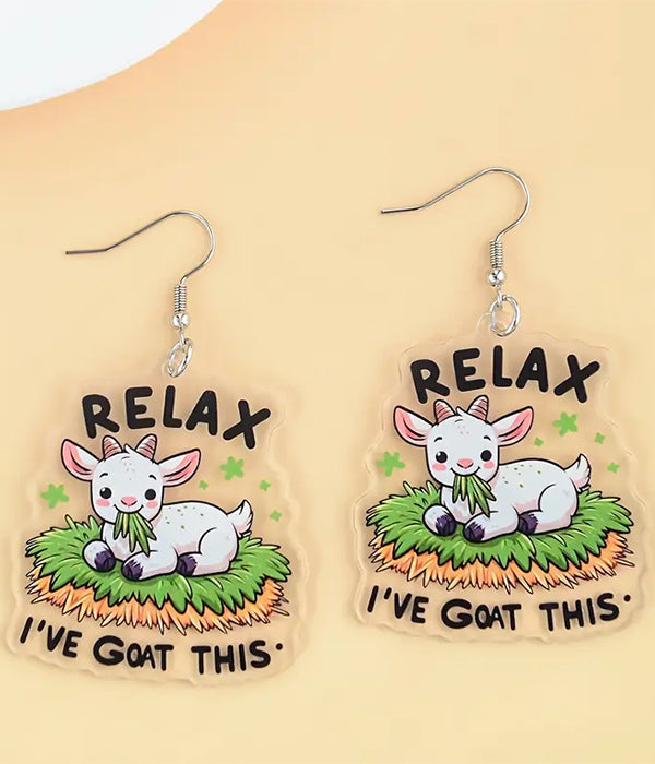 GOAT ACRYLIC EARRING - RELAX