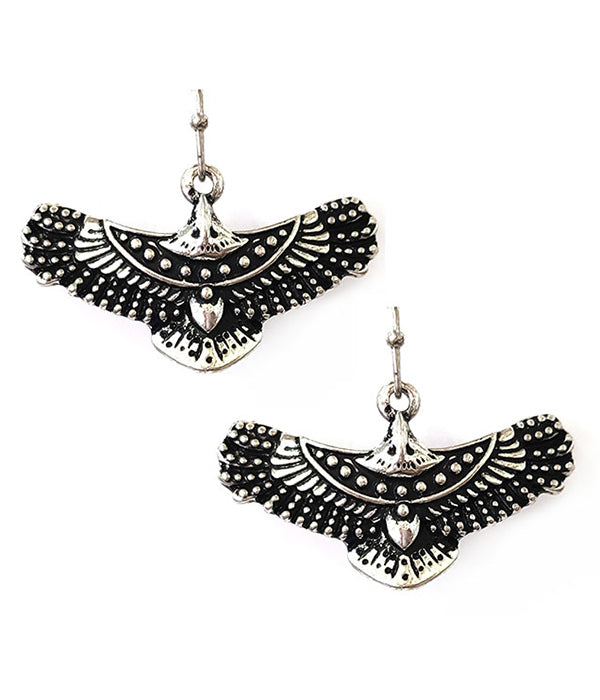 BIRD THEME METAL EARRING - FLYING EAGLE