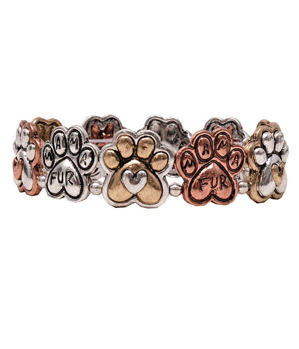 MAMA BEAR THEME STRETCH BRACELET