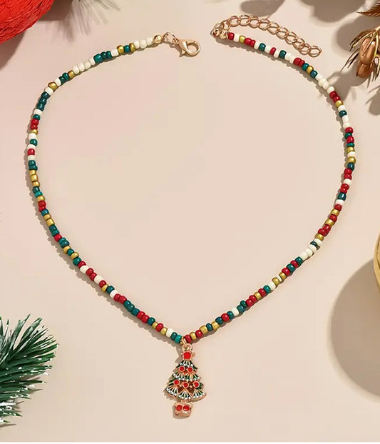 CHRISTMAS THEME TREE PENDANT NECKLACE